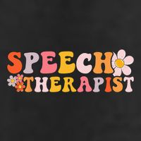 Speech Therapy Vintage Language Pathologist Speech Therapist Golf Towel
