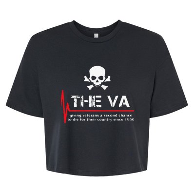 Skull The VA Giving Veterans A Second Chance Bella+Canvas Jersey Crop Tee