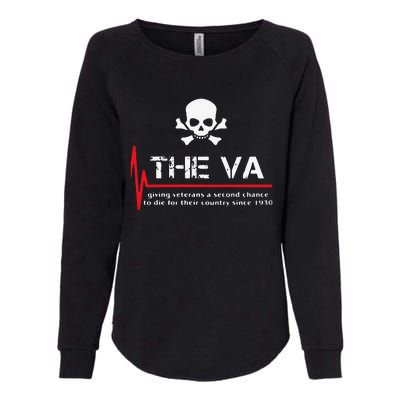 Skull The VA Giving Veterans A Second Chance Womens California Wash Sweatshirt