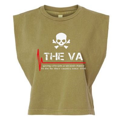 Skull The VA Giving Veterans A Second Chance Garment-Dyed Women's Muscle Tee