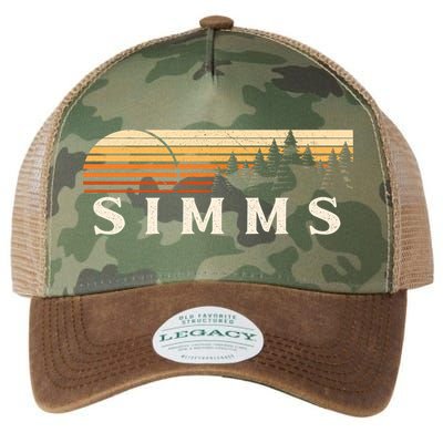 Simms Tx Vintage Evergreen Sunset Eighties Retro Legacy Tie Dye Trucker Hat