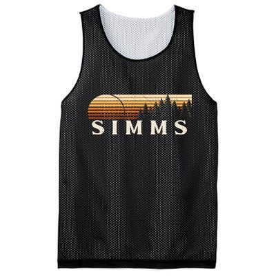 Simms Tx Vintage Evergreen Sunset Eighties Retro Mesh Reversible Basketball Jersey Tank
