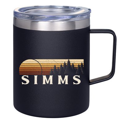 Simms Tx Vintage Evergreen Sunset Eighties Retro 12oz Stainless Steel Coffee Mug