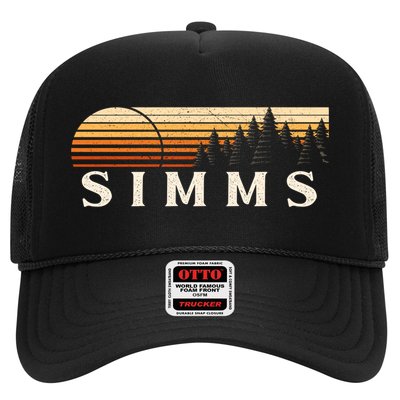 Simms Tx Vintage Evergreen Sunset Eighties Retro Trucker Hat