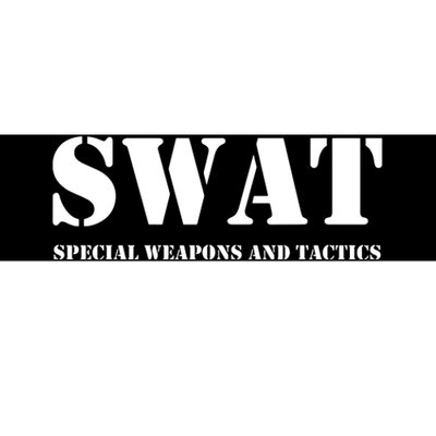 Swat Team Vintage Police Uniform Bumper Sticker