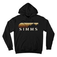 Simms Tx Vintage Evergreen Sunset Eighties Retro Tall Hoodie