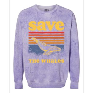 Save The Whales Killer Orca Whale Meaningful Gift Colorblast Crewneck Sweatshirt