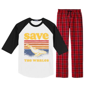 Save The Whales Killer Orca Whale Meaningful Gift Raglan Sleeve Pajama Set