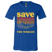 Save The Whales Killer Orca Whale Meaningful Gift V-Neck T-Shirt