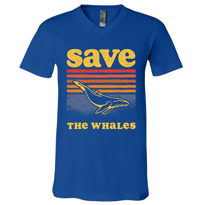 Save The Whales Killer Orca Whale Meaningful Gift V-Neck T-Shirt