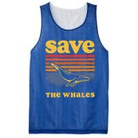 Save The Whales Killer Orca Whale Meaningful Gift Mesh Reversible Basketball Jersey Tank