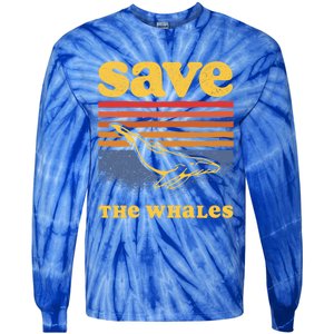 Save The Whales Killer Orca Whale Meaningful Gift Tie-Dye Long Sleeve Shirt