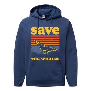 Save The Whales Killer Orca Whale Meaningful Gift Performance Fleece Hoodie