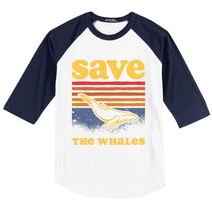 Save The Whales Killer Orca Whale Meaningful Gift Baseball Sleeve Shirt