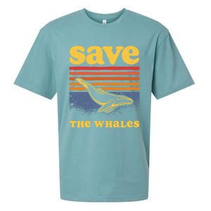 Save The Whales Killer Orca Whale Meaningful Gift Sueded Cloud Jersey T-Shirt