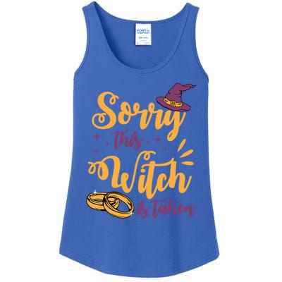 Sorry This Witch Is Taken Funny Cute Married Wife Halloween Funny Gift Ladies Essential Tank