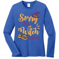 Sorry This Witch Is Taken Funny Cute Married Wife Halloween Funny Gift Ladies Long Sleeve Shirt