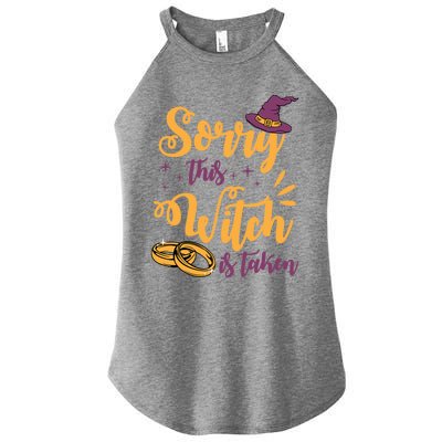 Sorry This Witch Is Taken Funny Cute Married Wife Halloween Funny Gift Women's Perfect Tri Rocker Tank