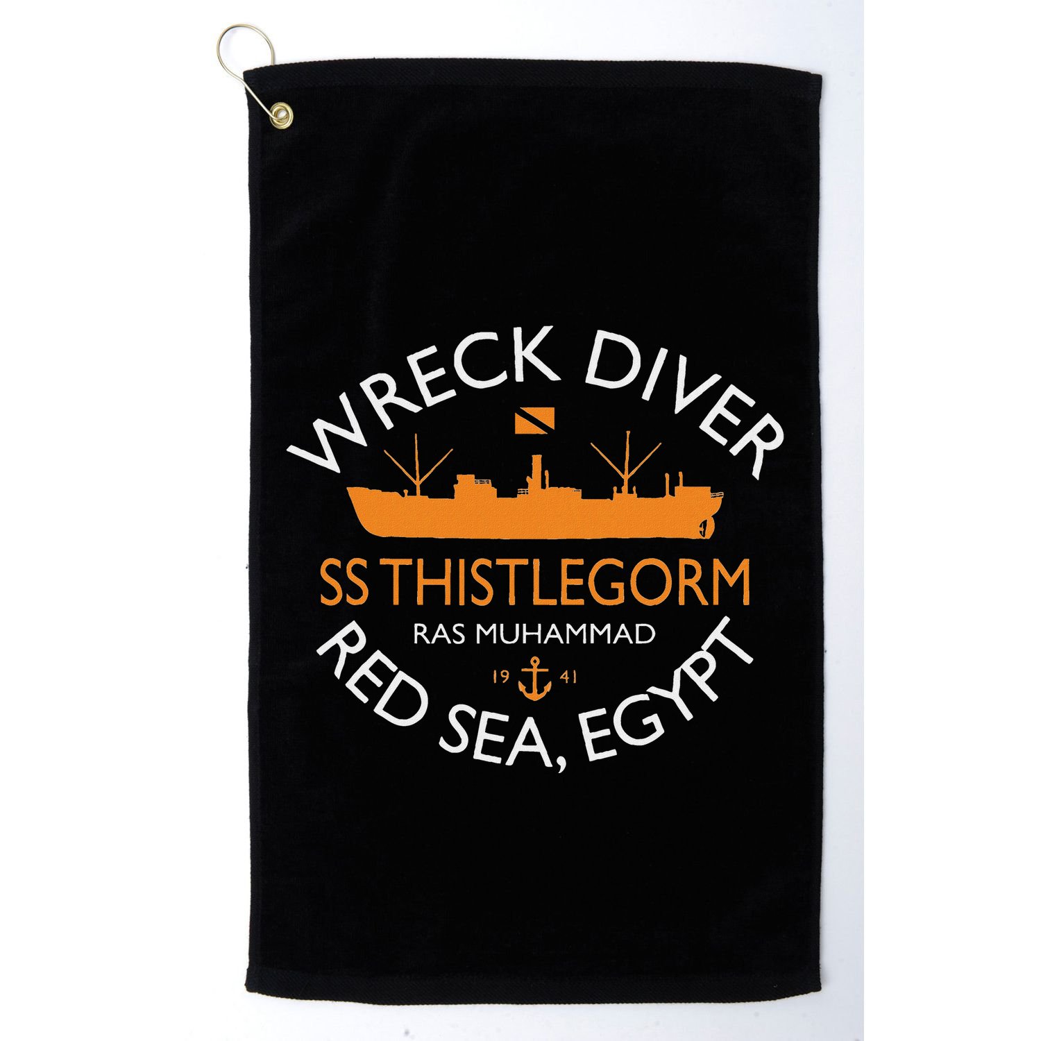 Ss Thistlegorm Wreck Diver Red Sea Egypt Golf Towel