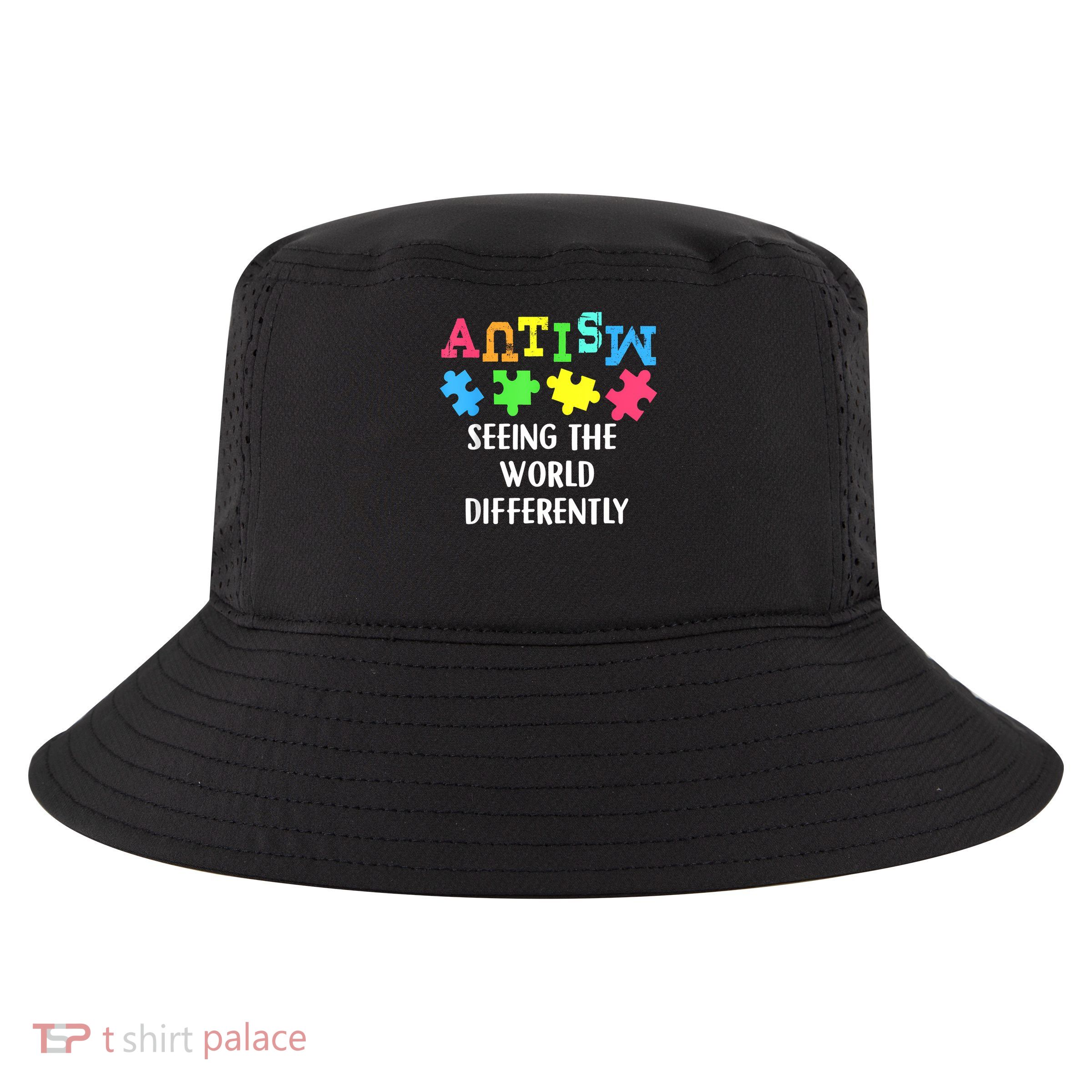 Seeing the World Differently Autism Awareness Month Cool Comfort Performance Bucket Hat