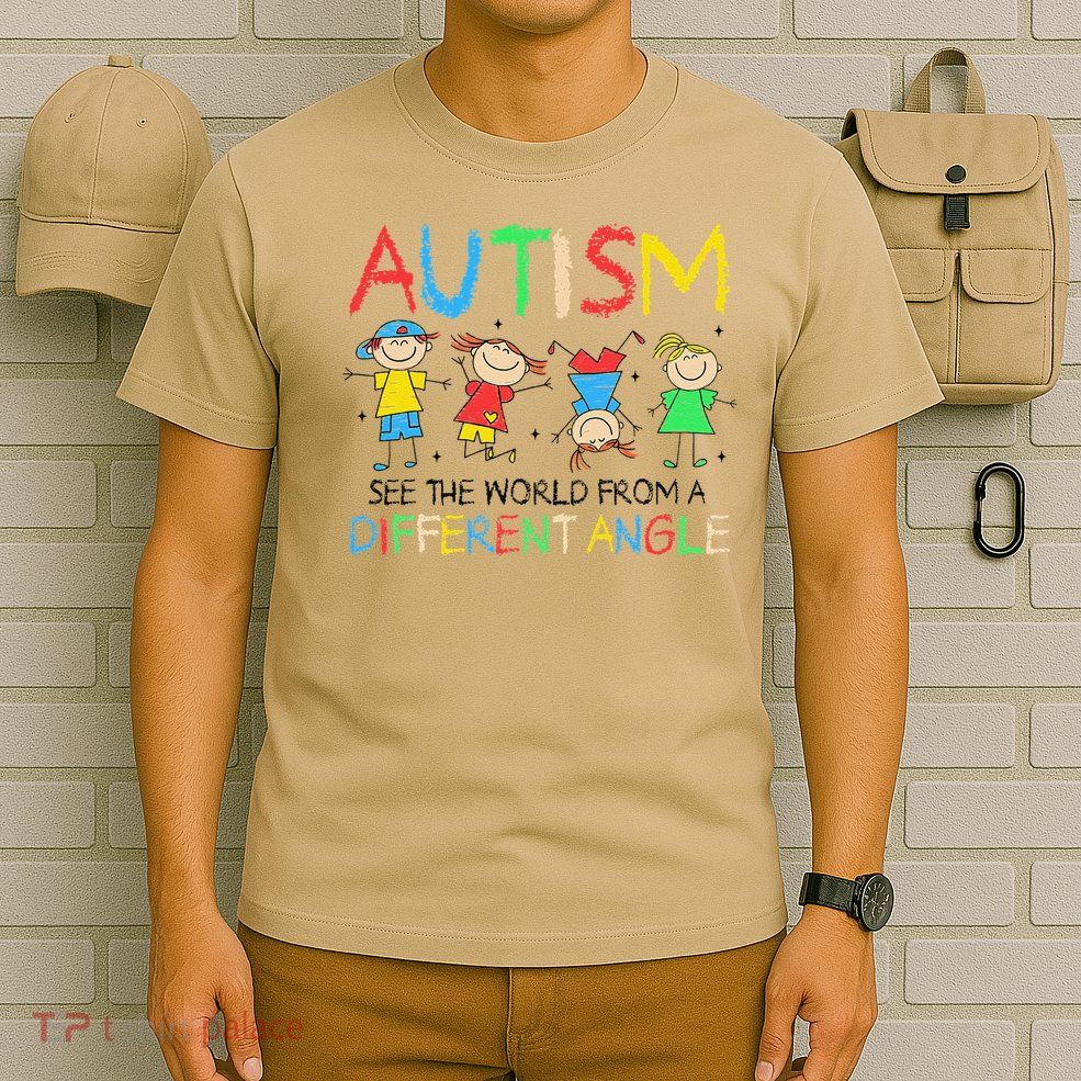 See The World From A Different Angle Autism Awareness Month T-Shirt