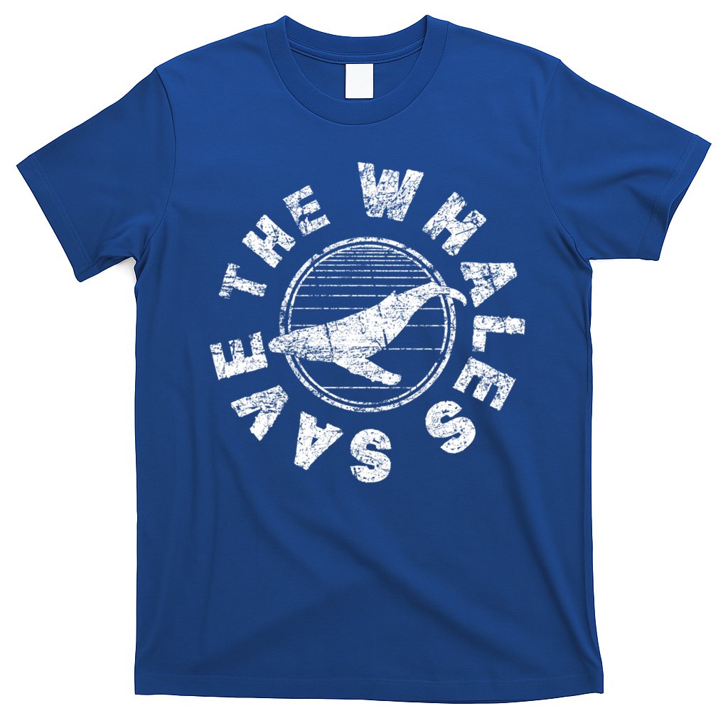 Save The Whales 80s Retro Ocean Conservation Vintage Gift T-Shirt