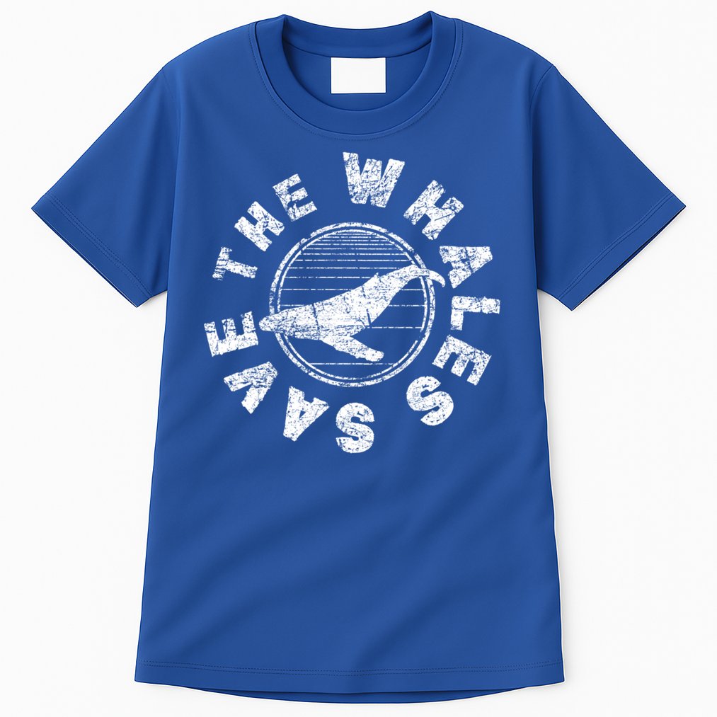 Save The Whales 80s Retro Ocean Conservation Vintage Gift Tall T-Shirt