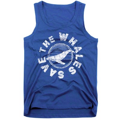 Save The Whales 80s Retro Ocean Conservation Vintage Gift Tank Top