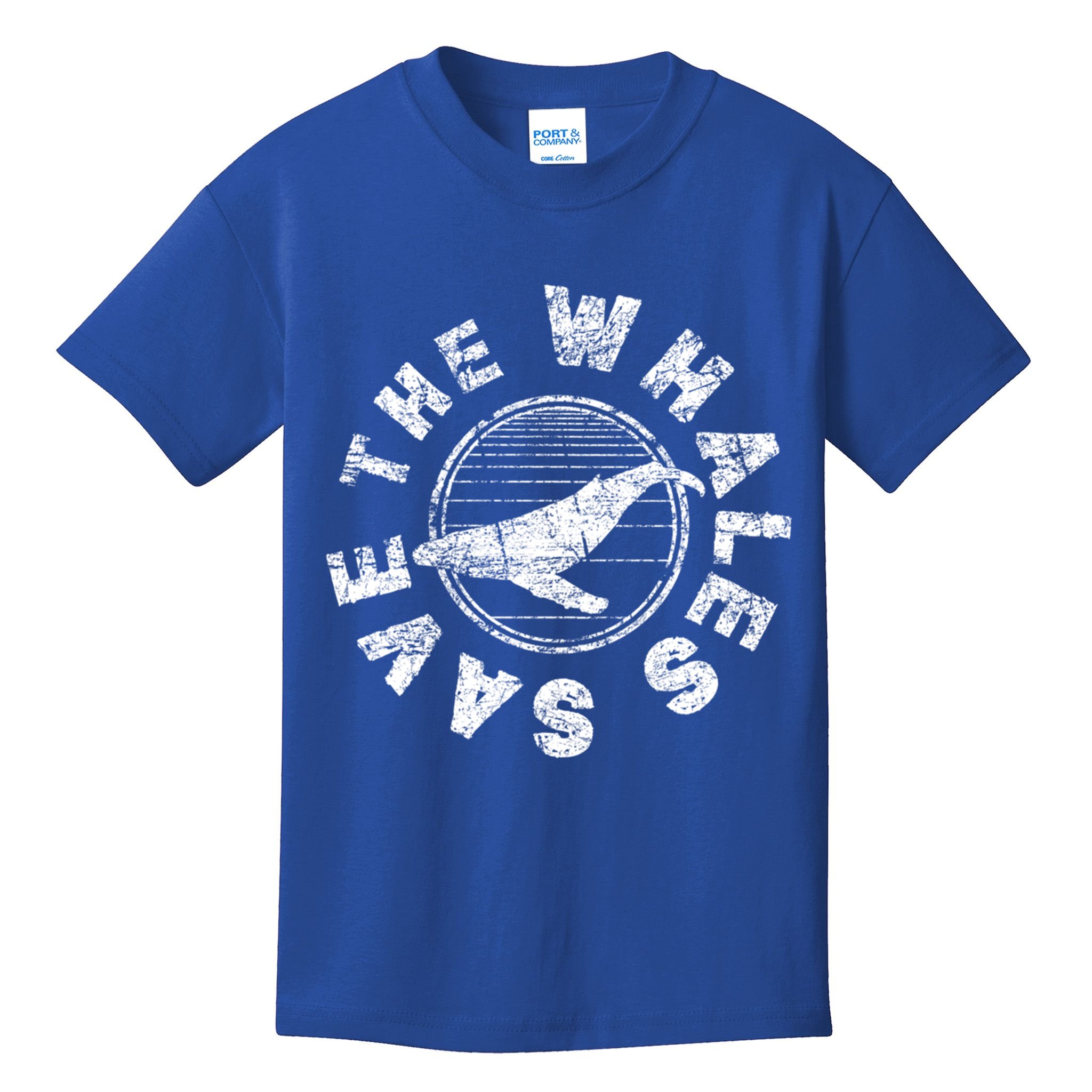 Save The Whales 80s Retro Ocean Conservation Vintage Gift Kids T-Shirt