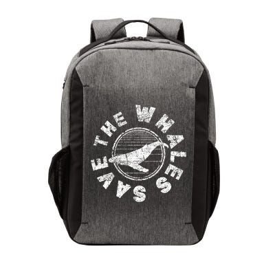 Save The Whales 80s Retro Ocean Conservation Vintage Gift Vector Backpack