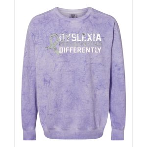 Seeing The World Differently Gift Dyslexia Meaningful Gift Colorblast Crewneck Sweatshirt