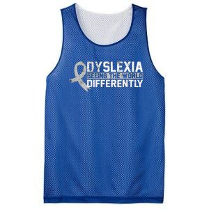 Seeing The World Differently Gift Dyslexia Meaningful Gift Mesh Reversible Basketball Jersey Tank