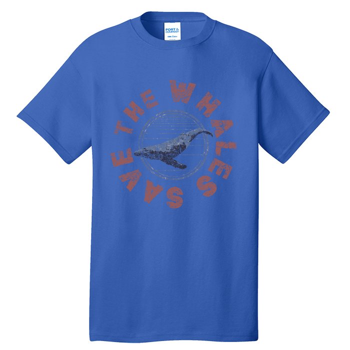 Save The Whales 80s Retro Vintage Gift Tall T-Shirt