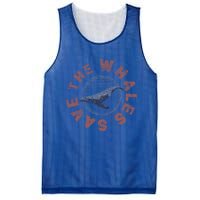 Save The Whales 80s Retro Vintage Gift Mesh Reversible Basketball Jersey Tank