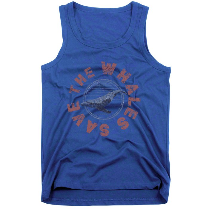 Save The Whales 80s Retro Vintage Gift Tank Top