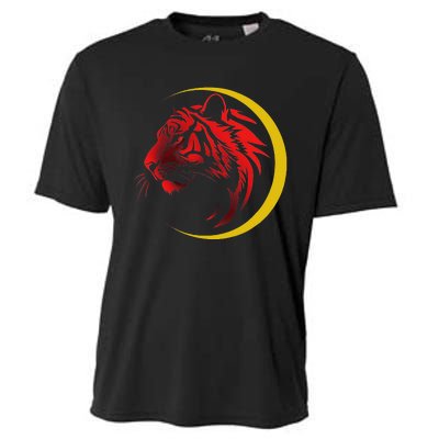 Shotokan Tiger With Gold Crescent Karate Modern Cooling Performance Crew T-Shirt