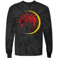 Shotokan Tiger With Gold Crescent Karate Modern Tie-Dye Long Sleeve Shirt