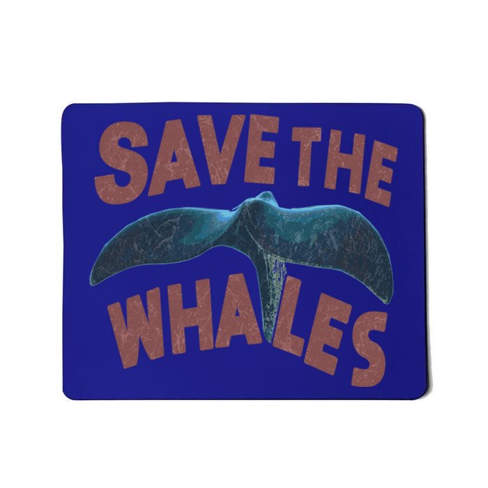 Save The Whales 80s Vintage Retro Gift Mousepad