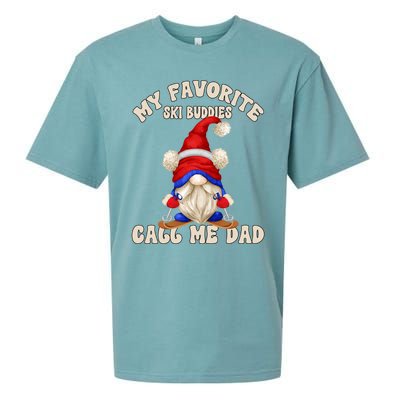 Ski Trip Winter Gnome My Favorite Ski Buddies Call Me Dad Cute Gift Sueded Cloud Jersey T-Shirt