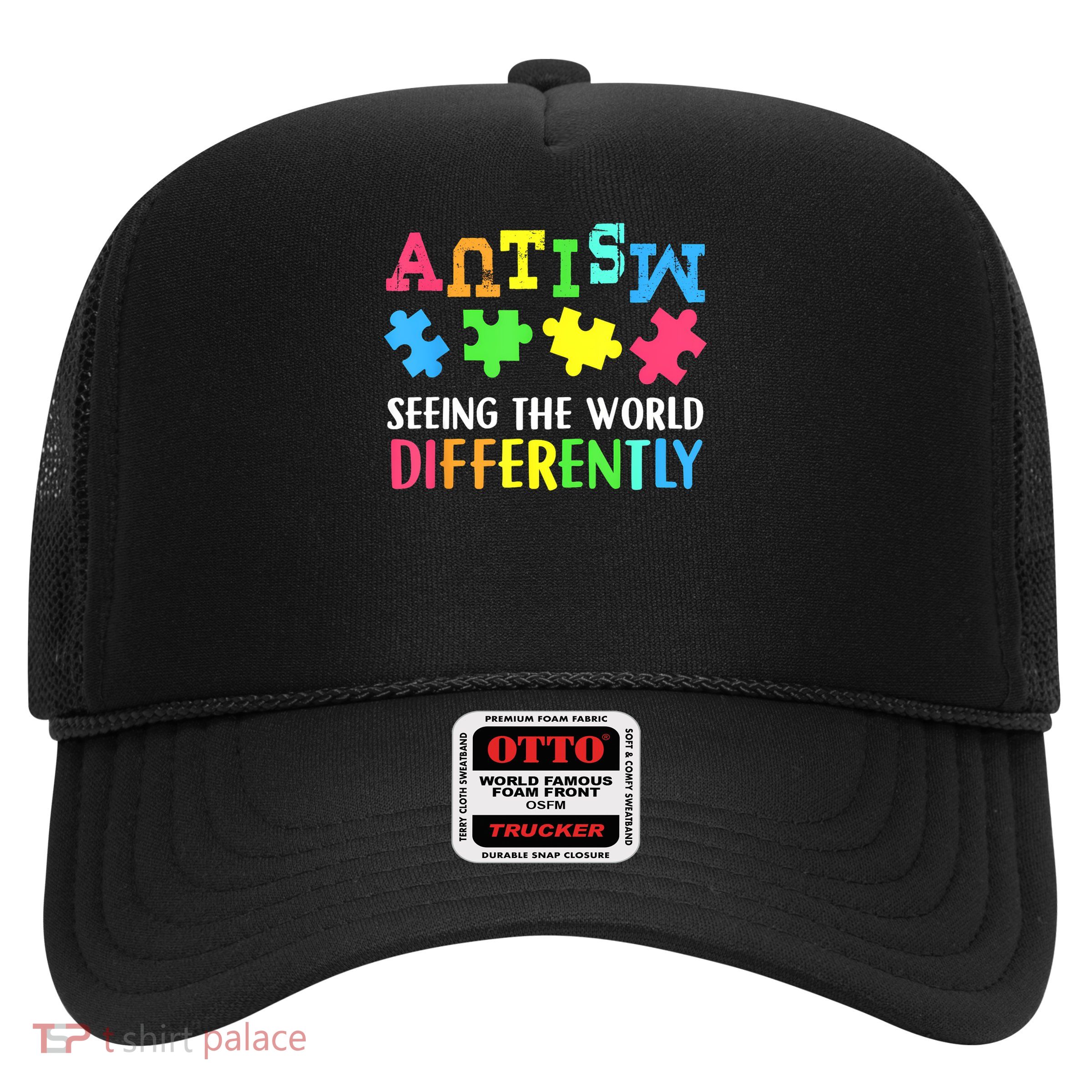 Seeing the World Differently Autism Awareness Month Trucker Hat