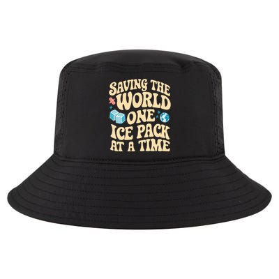 Saving The World One Ice Pack At Time School Nurse Week Gift Cool Comfort Performance Bucket Hat