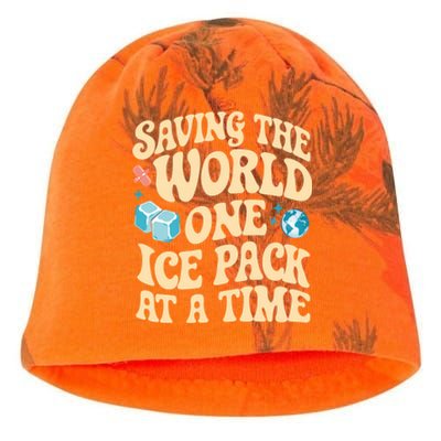 Saving The World One Ice Pack At Time School Nurse Week Gift Kati - Camo Knit Beanie