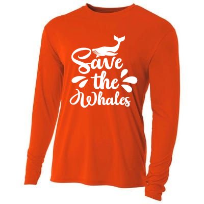 Save The Whales Cute Whales Sea Animal Funny Gift Cooling Performance Long Sleeve Crew