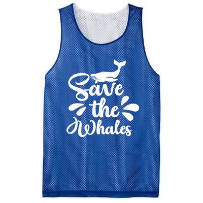 Save The Whales Cute Whales Sea Animal Funny Gift Mesh Reversible Basketball Jersey Tank