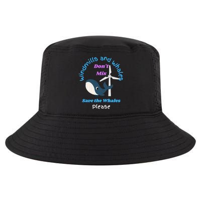 Save The Whales From Windmills In The Sea And Ocean Design Gift Cool Comfort Performance Bucket Hat