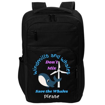 Save The Whales From Windmills In The Sea And Ocean Design Gift Impact Tech Backpack