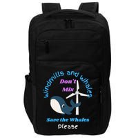 Save The Whales From Windmills In The Sea And Ocean Design Gift Impact Tech Backpack