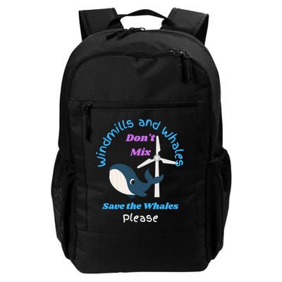 Save The Whales From Windmills In The Sea And Ocean Design Gift Backpack