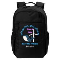 Save The Whales From Windmills In The Sea And Ocean Design Gift Backpack