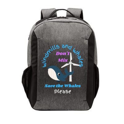 Save The Whales From Windmills In The Sea And Ocean Design Gift Vector Backpack